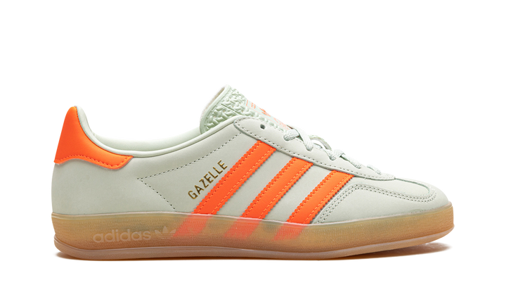 ADIDAS GAZELLE INDOOR LINEN GREEN SOLAR ORANGE