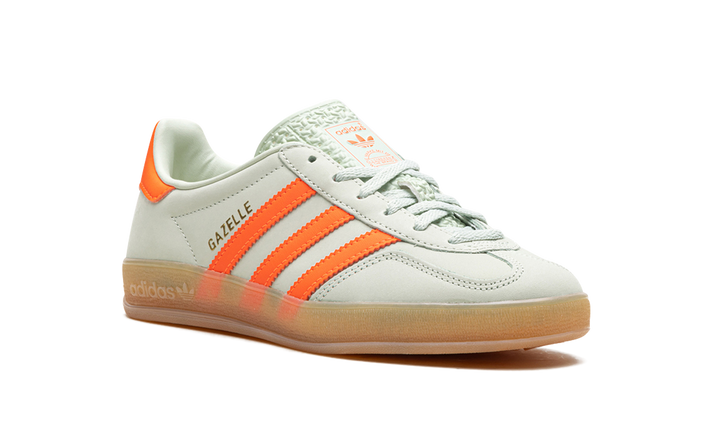 ADIDAS GAZELLE INDOOR LINEN GREEN SOLAR ORANGE