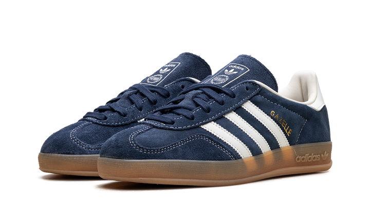 ADIDAS GAZELLE INDOOR NIGHT INDIGO OFF WHITE GOLD METALLIC