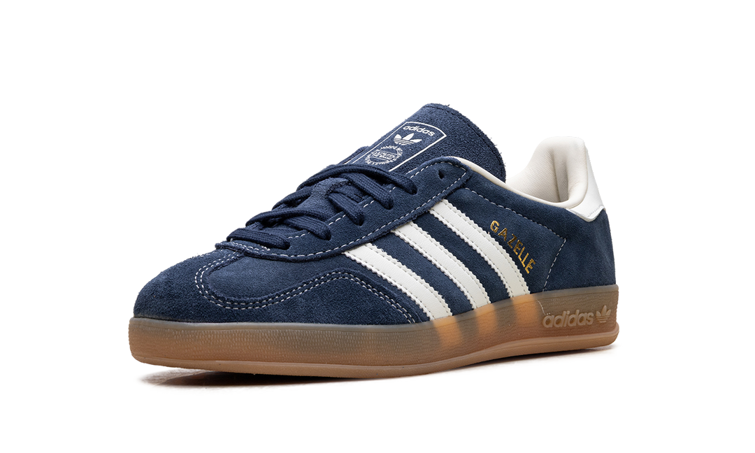ADIDAS GAZELLE INDOOR NIGHT INDIGO OFF WHITE GOLD METALLIC