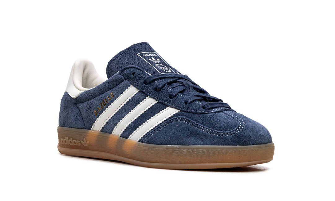 ADIDAS GAZELLE INDOOR NIGHT INDIGO OFF WHITE GOLD METALLIC
