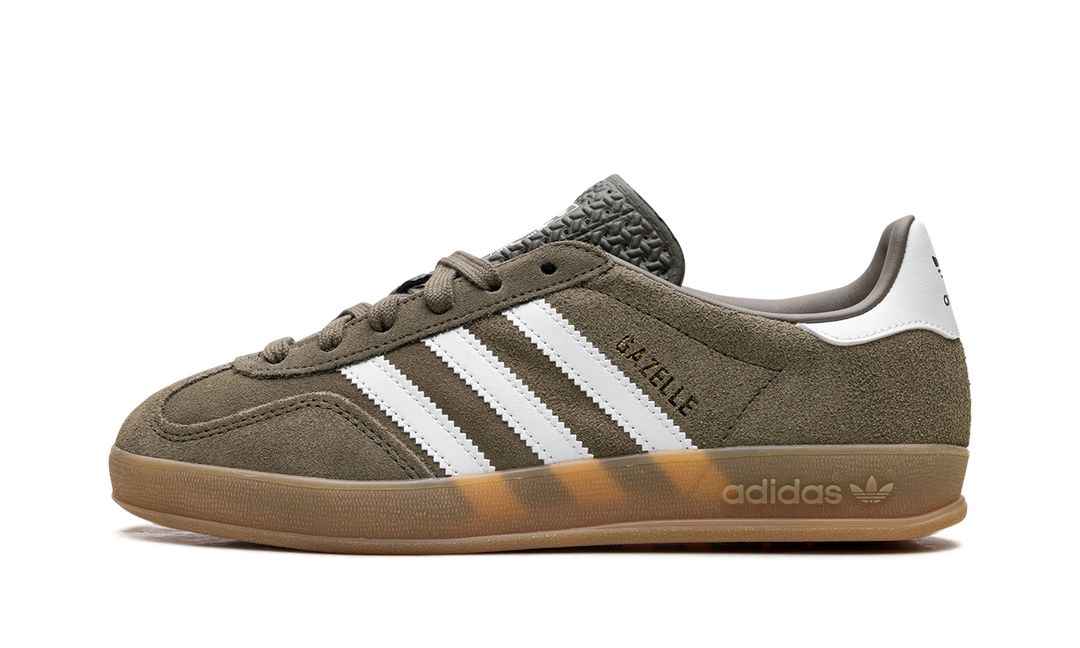 ADIDAS GAZELLE INDOOR OLIVE STRATA CLOUD WHITE GUM
