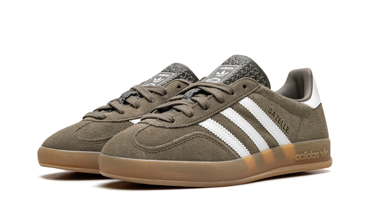 ADIDAS GAZELLE INDOOR OLIVE STRATA CLOUD WHITE GUM