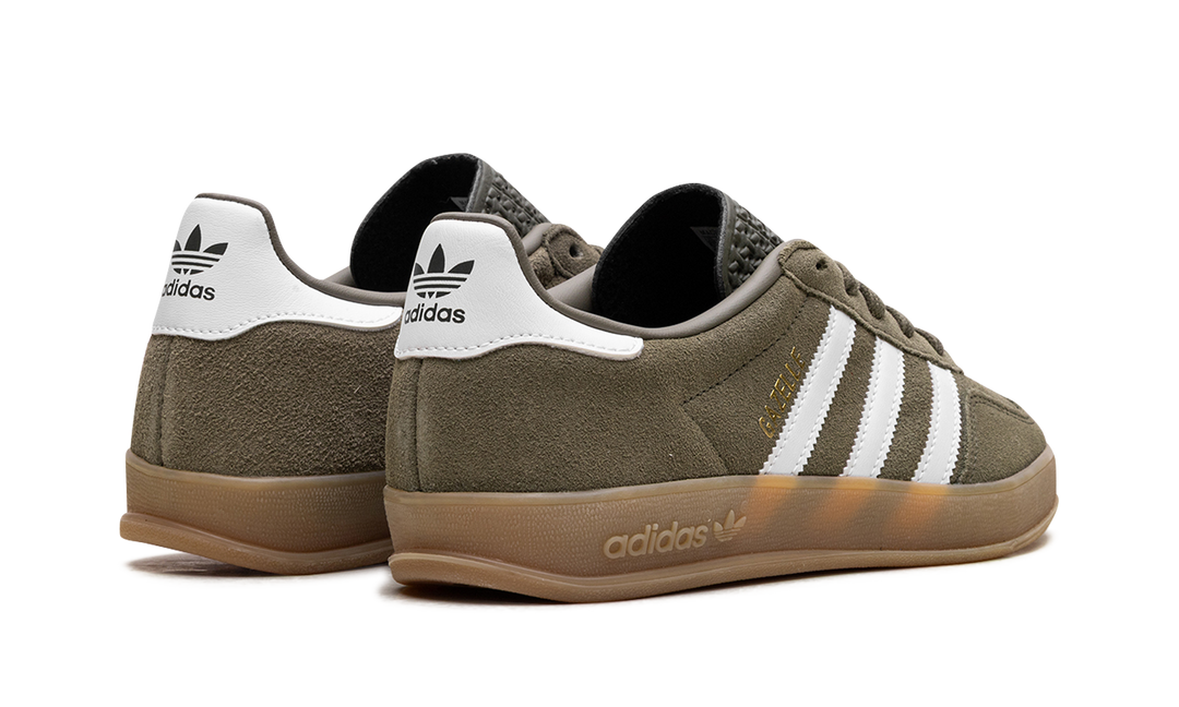 ADIDAS GAZELLE INDOOR OLIVE STRATA CLOUD WHITE GUM