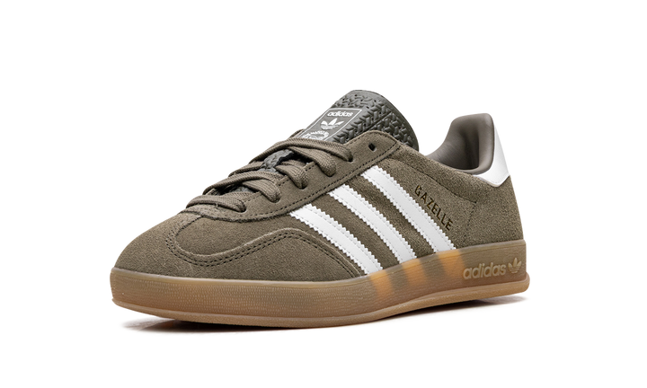 ADIDAS GAZELLE INDOOR OLIVE STRATA CLOUD WHITE GUM