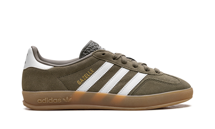 ADIDAS GAZELLE INDOOR OLIVE STRATA CLOUD WHITE GUM