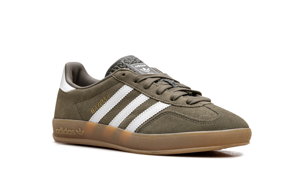 ADIDAS GAZELLE INDOOR OLIVE STRATA CLOUD WHITE GUM