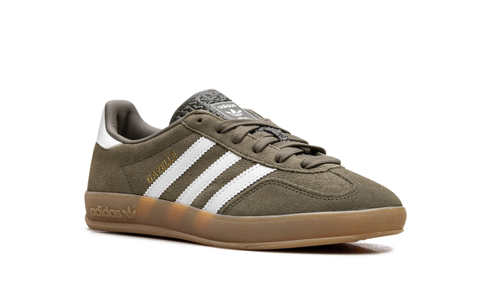 ADIDAS GAZELLE INDOOR OLIVE STRATA CLOUD WHITE GUM