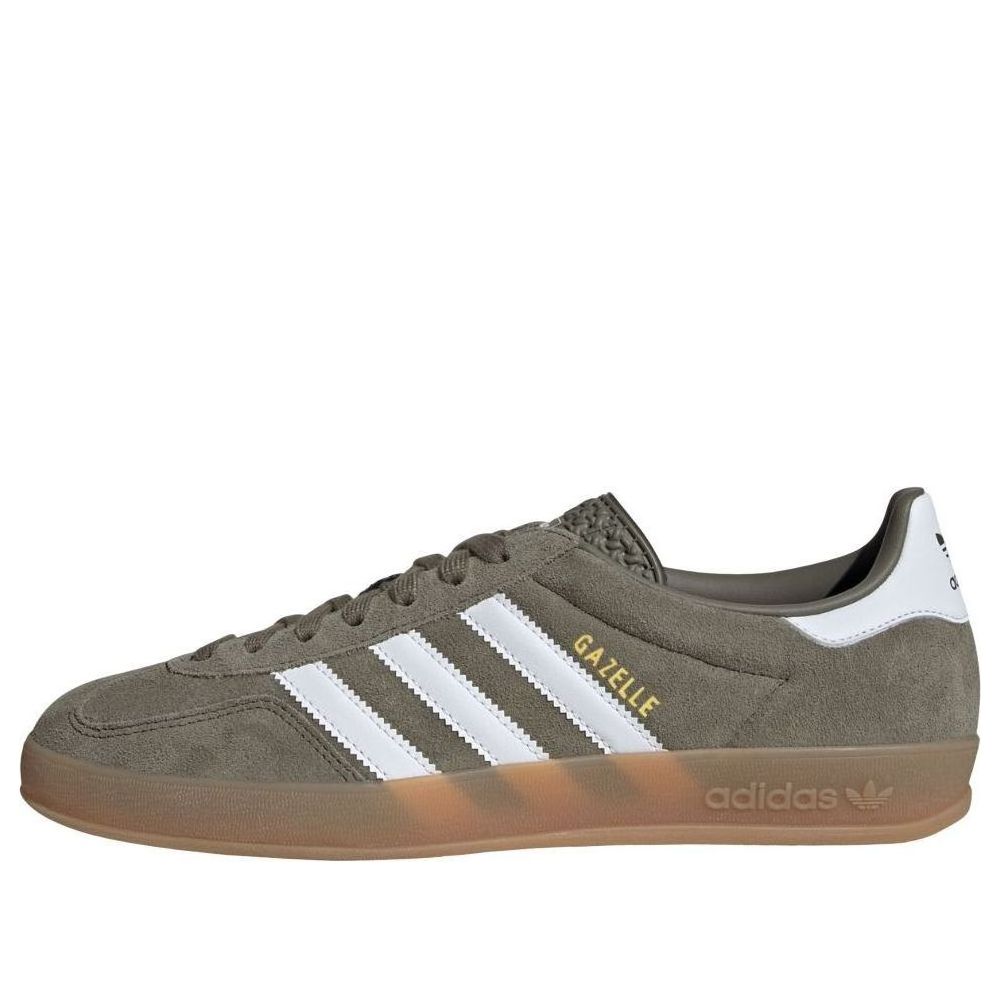 ADIDAS GAZELLE INDOOR OLIVE STRATA CLOUD WHITE GUM