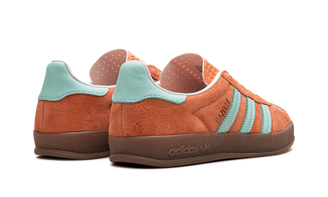 ADIDAS GAZELLE INDOOR ORANGE CLEAR MINT WOMENS