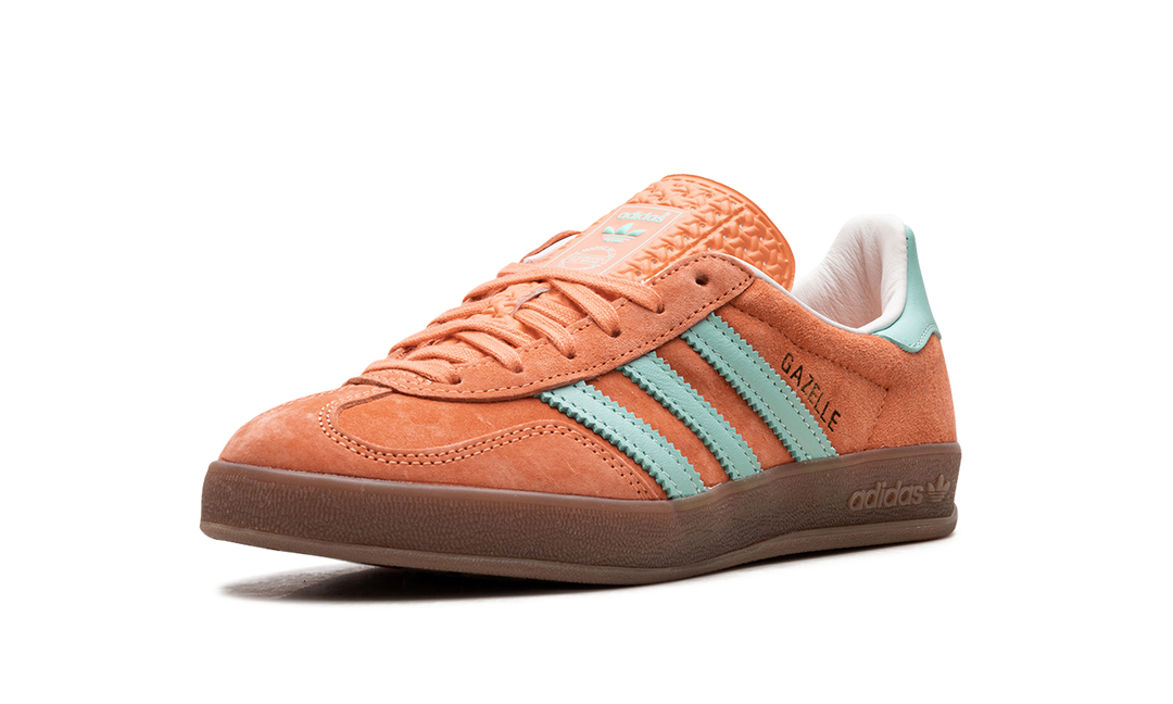 ADIDAS GAZELLE INDOOR ORANGE CLEAR MINT WOMENS