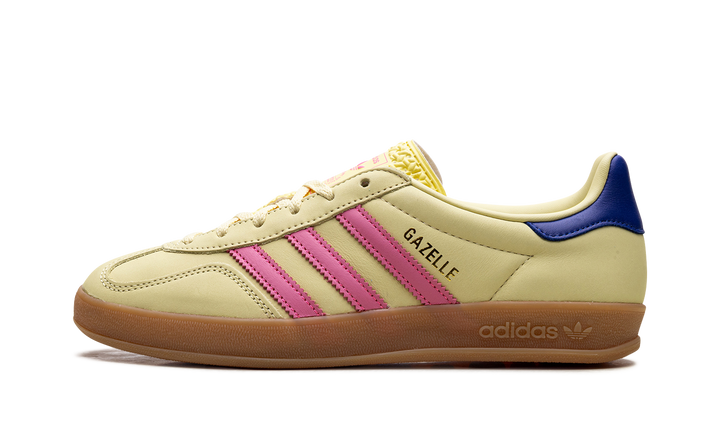 ADIDAS GAZELLE INDOOR POWDER YELLOW LUCID PINK ROYAL WOMENS