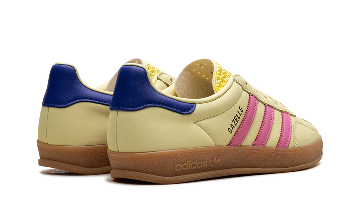 ADIDAS GAZELLE INDOOR POWDER YELLOW LUCID PINK ROYAL WOMENS