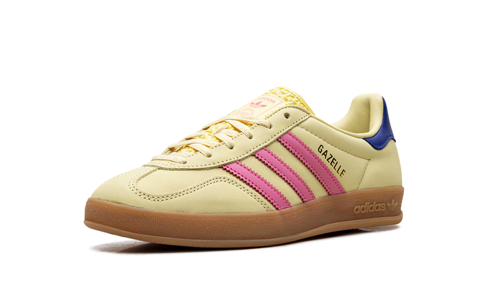 ADIDAS GAZELLE INDOOR POWDER YELLOW LUCID PINK ROYAL WOMENS