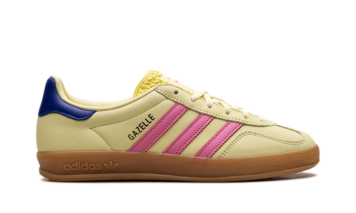 ADIDAS GAZELLE INDOOR POWDER YELLOW LUCID PINK ROYAL WOMENS