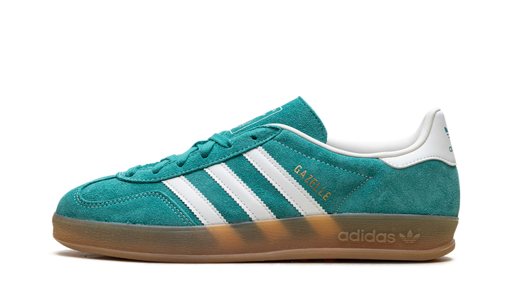 ADIDAS GAZELLE INDOOR PURE TEAL OFF WHITE GOLD METALLIC
