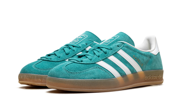 ADIDAS GAZELLE INDOOR PURE TEAL OFF WHITE GOLD METALLIC — Stock