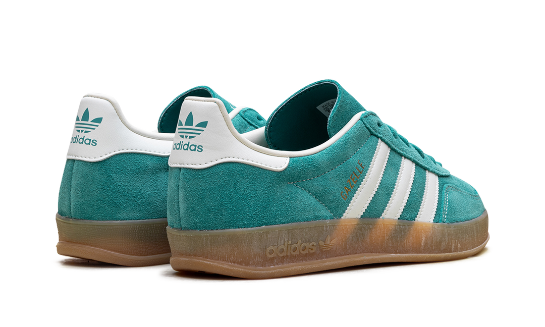 ADIDAS GAZELLE INDOOR PURE TEAL OFF WHITE GOLD METALLIC