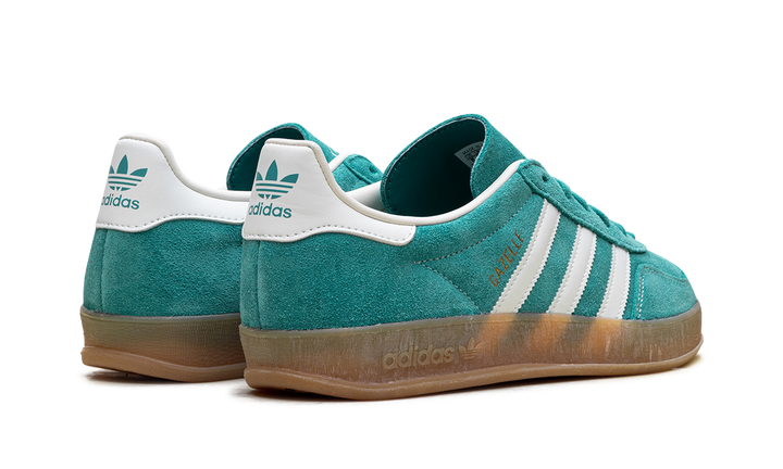 ADIDAS GAZELLE INDOOR PURE TEAL OFF WHITE GOLD METALLIC