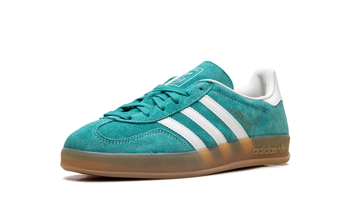 ADIDAS GAZELLE INDOOR PURE TEAL OFF WHITE GOLD METALLIC