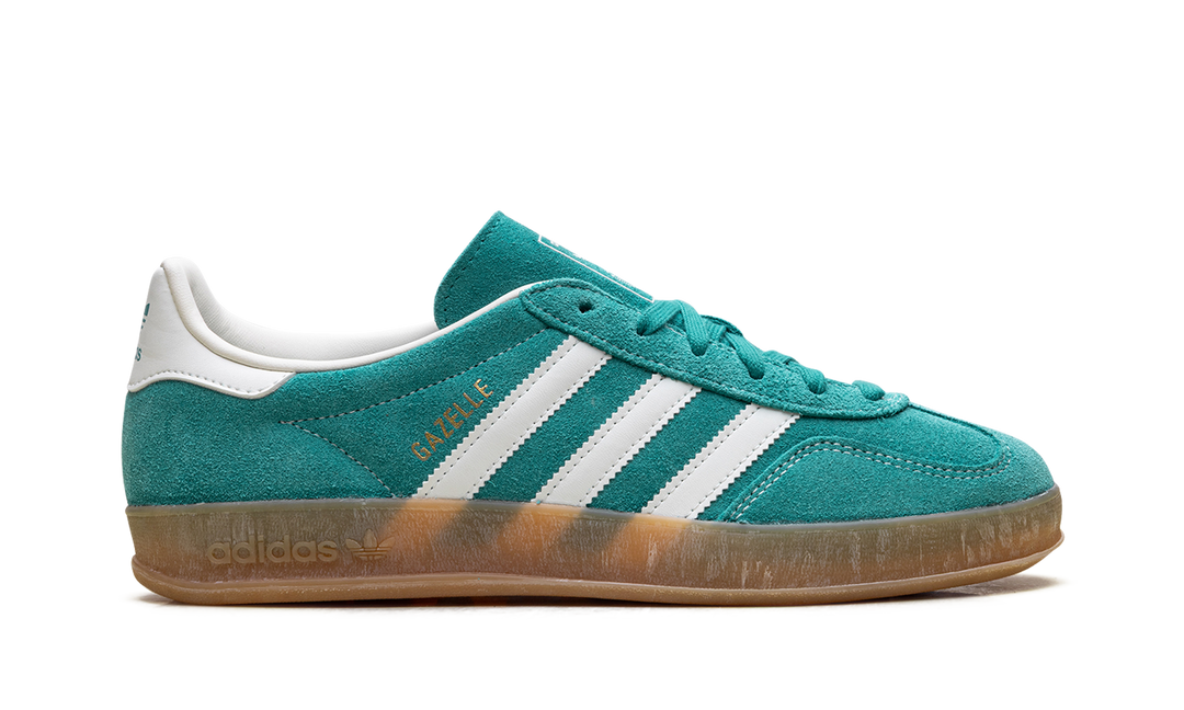 ADIDAS GAZELLE INDOOR PURE TEAL OFF WHITE GOLD METALLIC