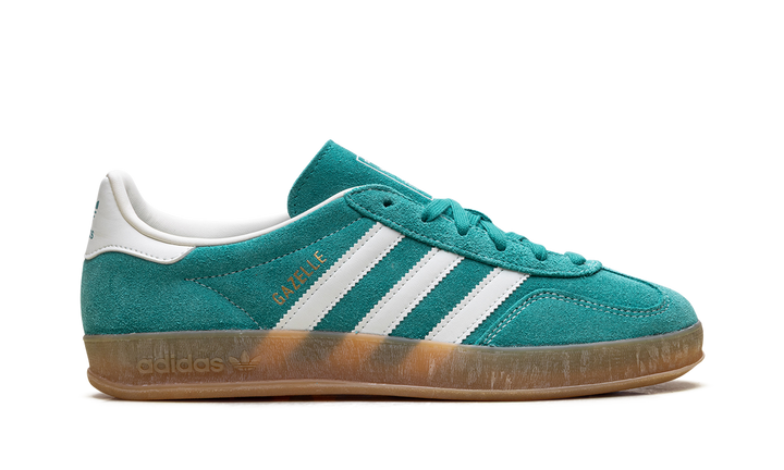 ADIDAS GAZELLE INDOOR PURE TEAL OFF WHITE GOLD METALLIC