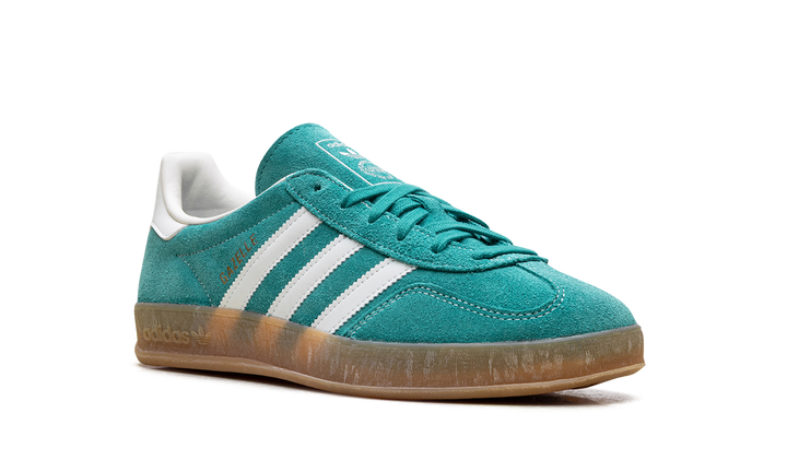 ADIDAS GAZELLE INDOOR PURE TEAL OFF WHITE GOLD METALLIC