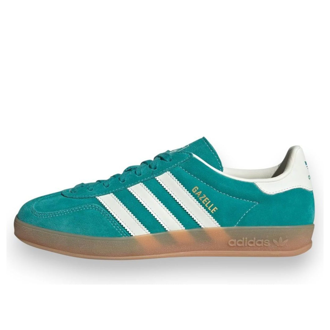 ADIDAS GAZELLE INDOOR PURE TEAL OFF WHITE GOLD METALLIC