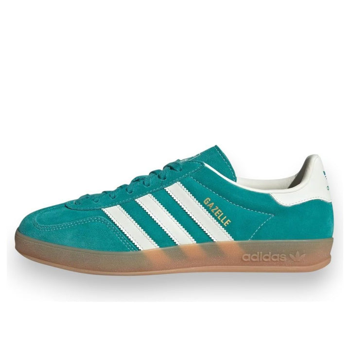 ADIDAS GAZELLE INDOOR PURE TEAL OFF WHITE GOLD METALLIC
