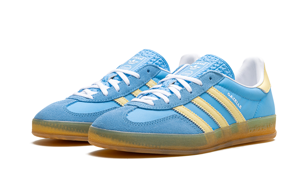 ADIDAS GAZELLE INDOOR SEMI BLUE BURST ALMOST YELLOW (WOMEN&