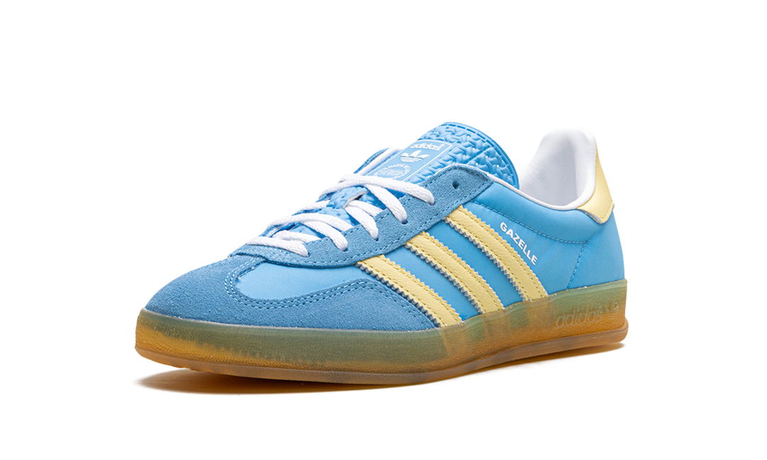 ADIDAS GAZELLE INDOOR SEMI BLUE BURST ALMOST YELLOW (WOMEN&