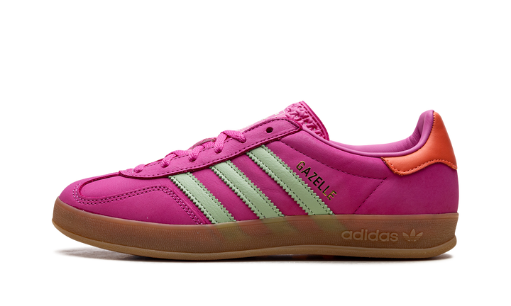 ADIDAS GAZELLE INDOOR SEMI LUCID FUCHSIA SEMI GREEN SPARK CORAL WOMENS