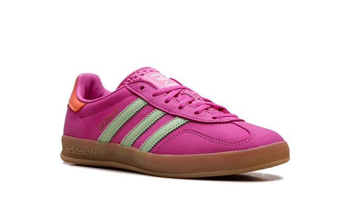 ADIDAS GAZELLE INDOOR SEMI LUCID FUCHSIA SEMI GREEN SPARK CORAL WOMENS