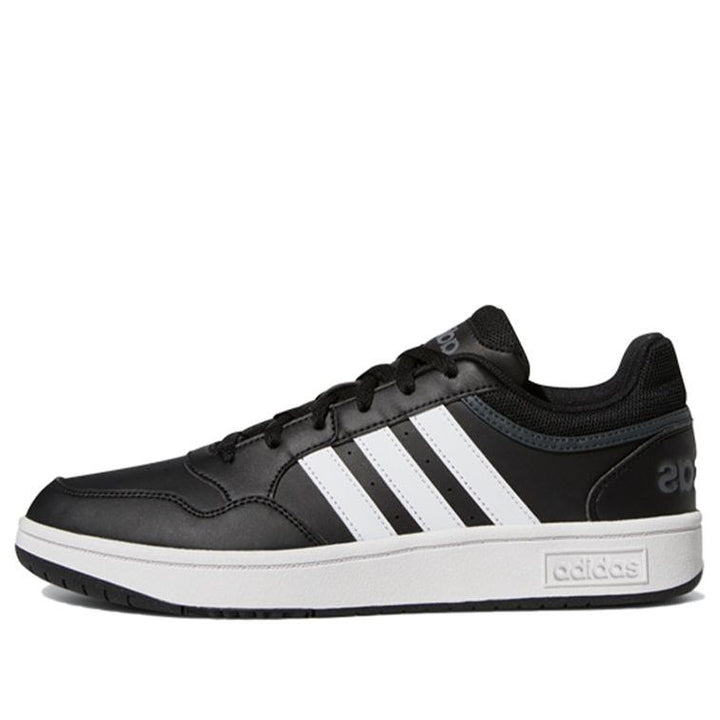 ADIDAS HOOPS 3.0 LOW BLACK WHITE STRIPES