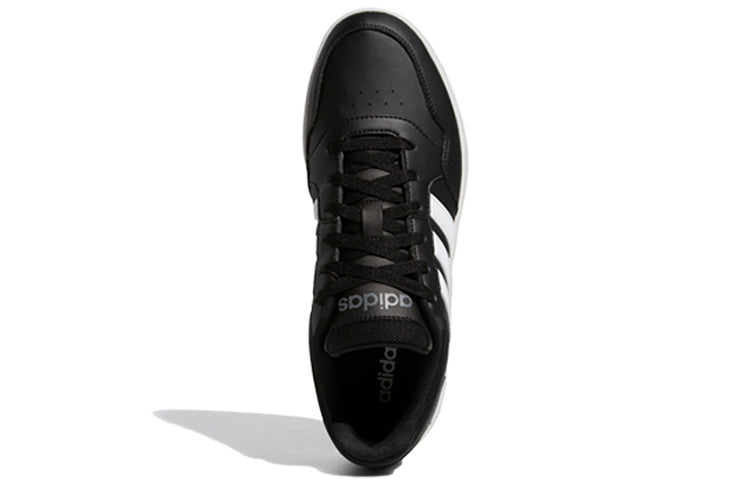 ADIDAS HOOPS 3.0 LOW BLACK WHITE STRIPES