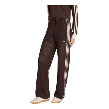 ADIDAS KNITTED CROCHET FIREBIRD TRACK PANTS AURORA COFFEE — Stock