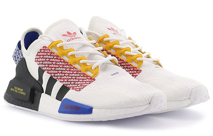 ADIDAS NMD R1 V2 LOGO PRINT CLOUD WHITE MULTI