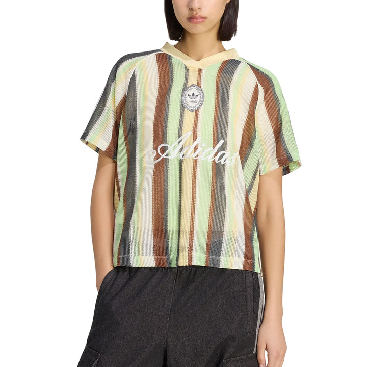 ADIDAS ORIGINALS SUMMER GLOW KNITTED OVERSIZED JERSEY EASY YELLOW — Stock 