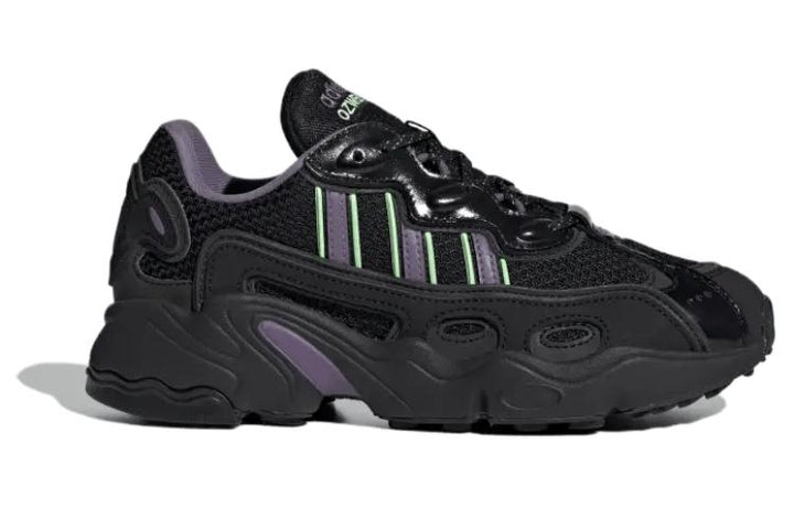 ADIDAS OZWEEGO OG CORE BLACK SHADOW VIOLET GREEN SPARK WOMENS