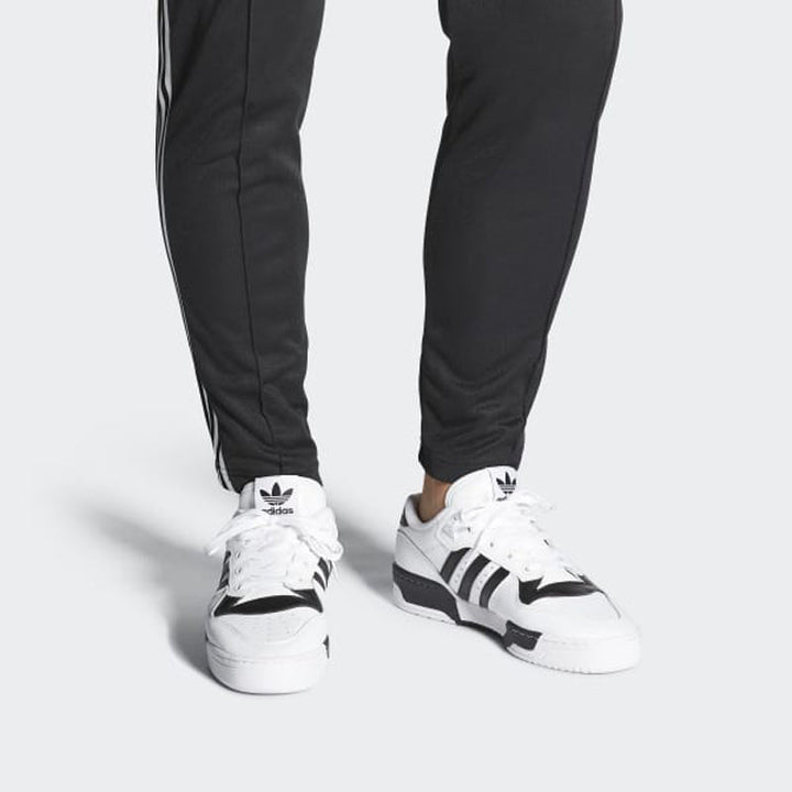 ADIDAS RIVALRY LOW CLOUD WHITE CORE BLACK STRIPES