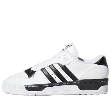 ADIDAS RIVALRY LOW CLOUD WHITE CORE BLACK STRIPES — Stock
