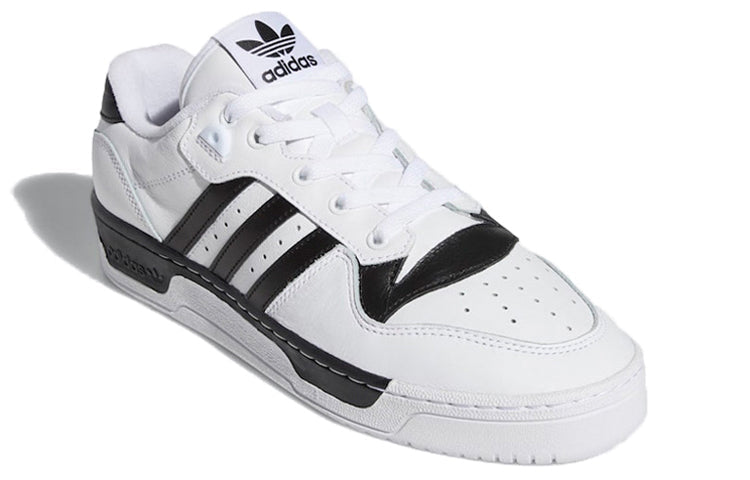 ADIDAS RIVALRY LOW CLOUD WHITE CORE BLACK STRIPES