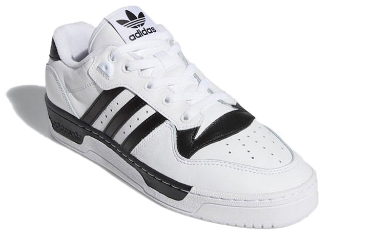 ADIDAS RIVALRY LOW CLOUD WHITE CORE BLACK STRIPES