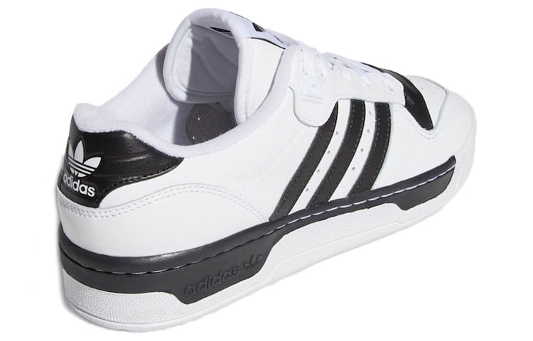 ADIDAS RIVALRY LOW CLOUD WHITE CORE BLACK STRIPES