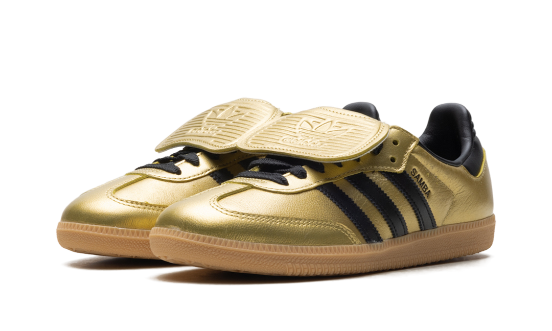 ADIDAS SAMBA LT GOLD METALLIC BLACK GUM WOMENS