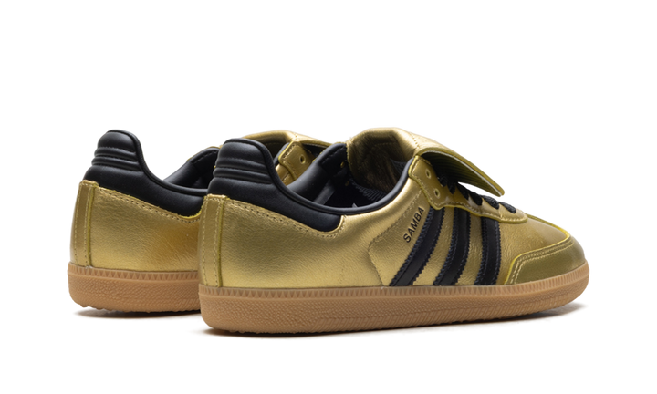 ADIDAS SAMBA LT GOLD METALLIC BLACK GUM WOMENS