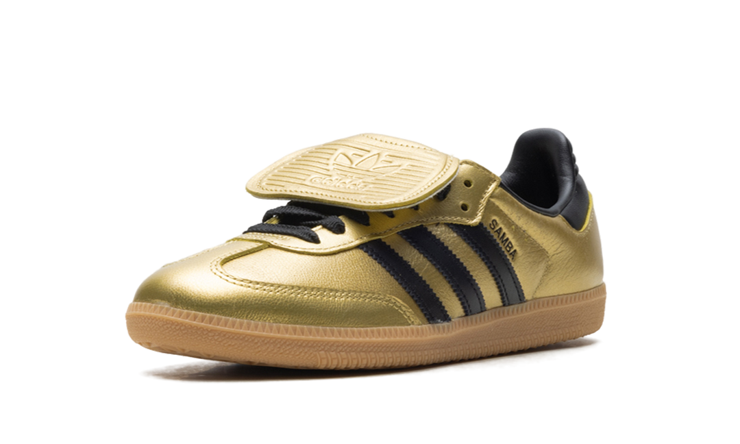 ADIDAS SAMBA LT GOLD METALLIC BLACK GUM WOMENS
