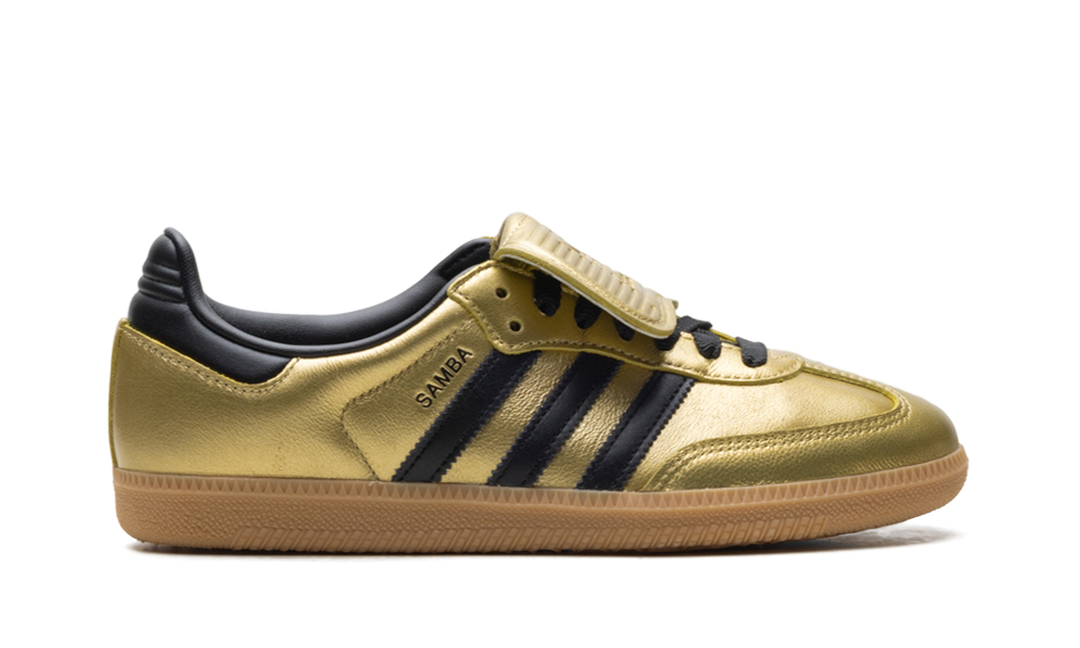 ADIDAS SAMBA LT GOLD METALLIC BLACK GUM WOMENS