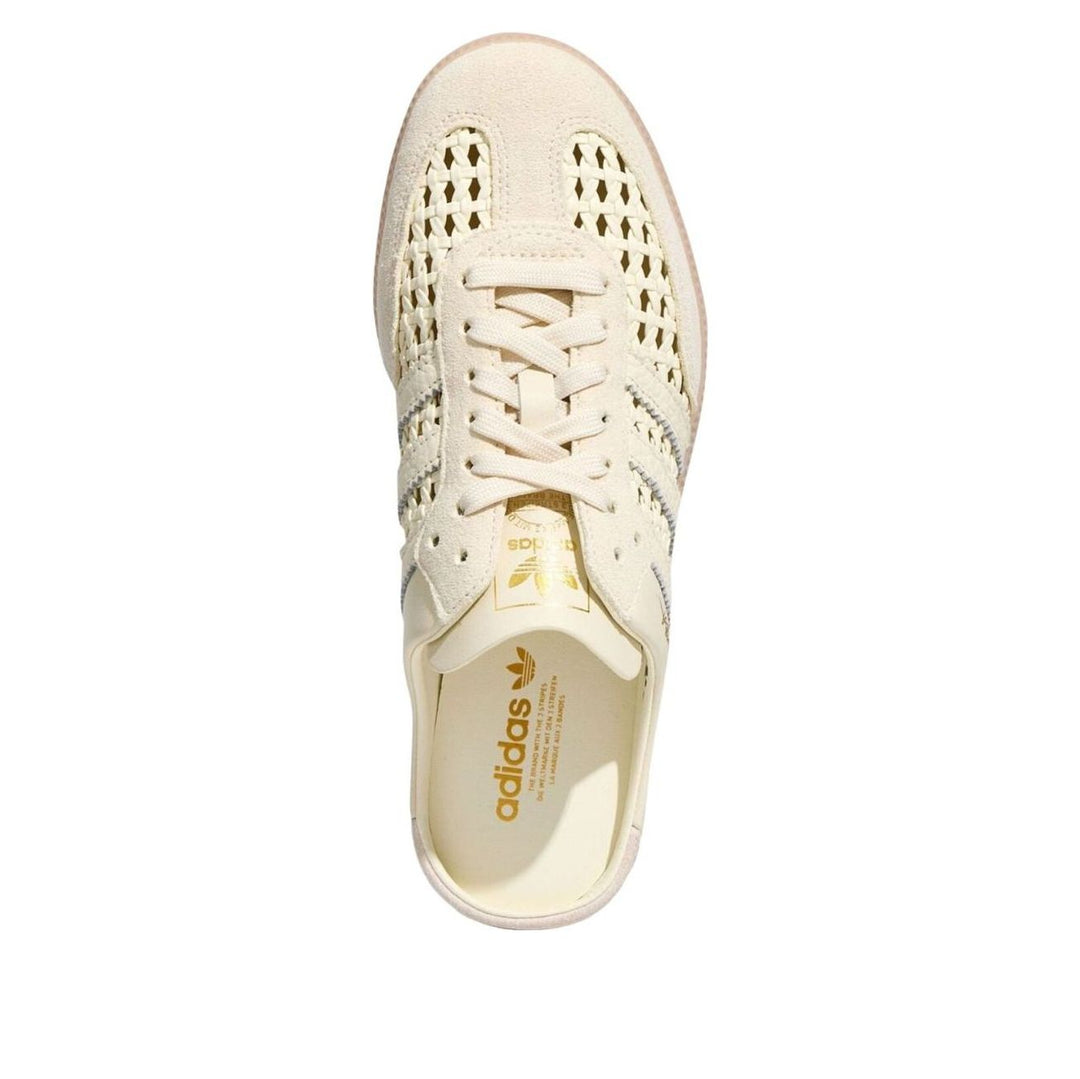 ADIDAS SAMBA MULE WOVEN BASKETWEAVE CREAM WHITE WOMENS