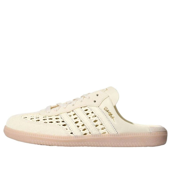 ADIDAS SAMBA MULE WOVEN BASKETWEAVE CREAM WHITE WOMENS